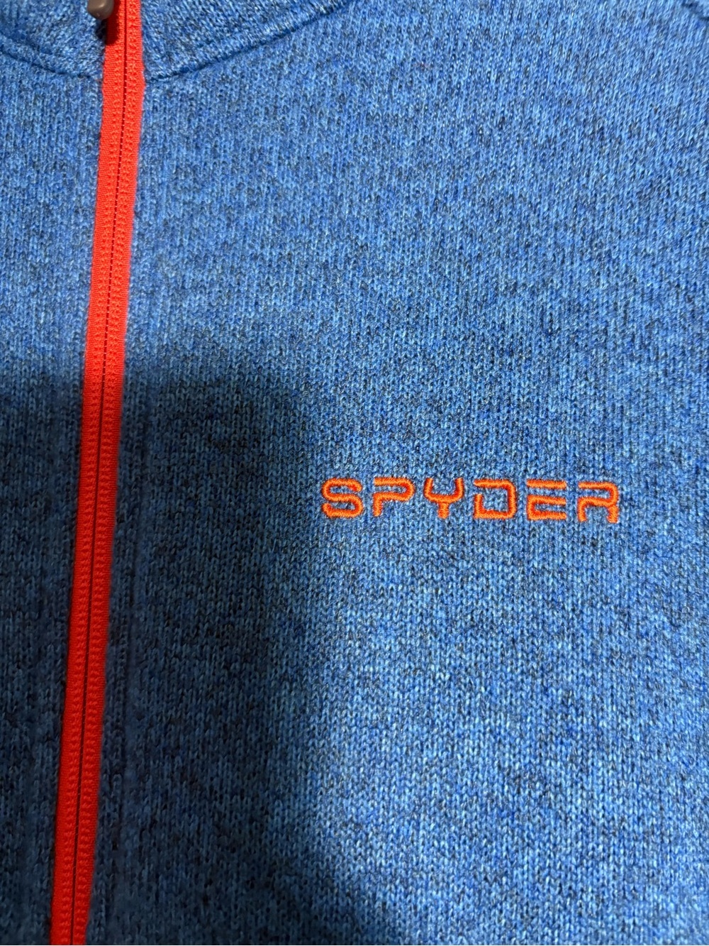 Spyder Empire Jacket Mens Size L Blue Orange Full Zip Pockets - Picture 3 of 6